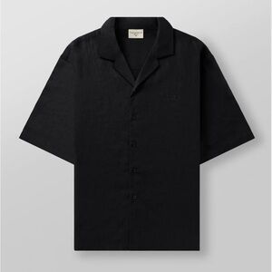 YoungLA BLACK SIMPLY LINEN SHORTSLEEVES